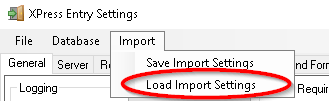 XPressEntry import option