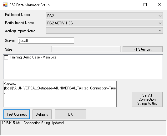 RS2 Data Manager Setup