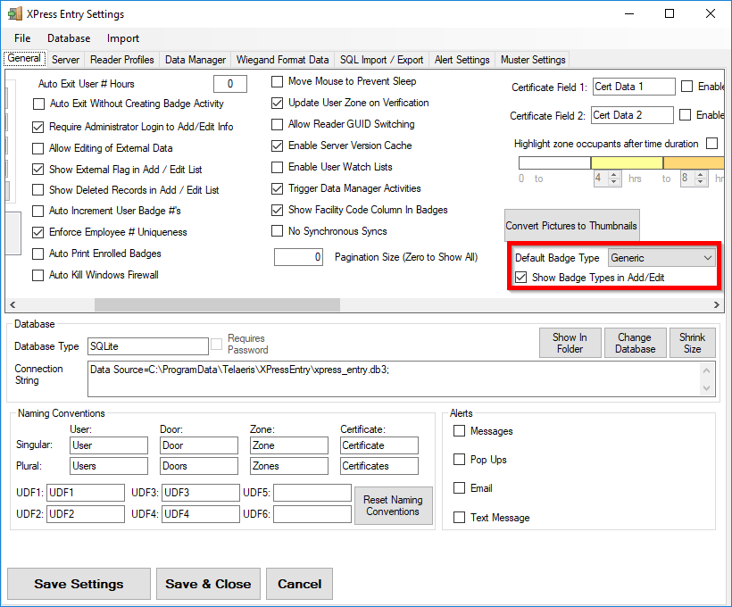 how to display Badge Types