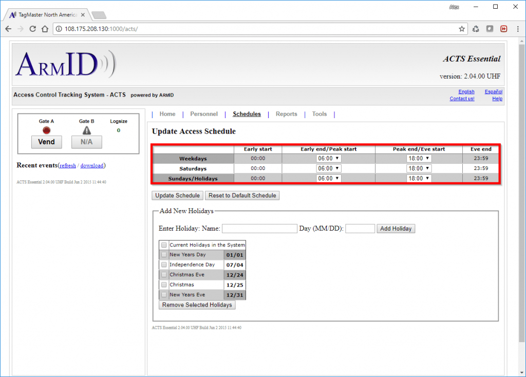 Jadual ACTS