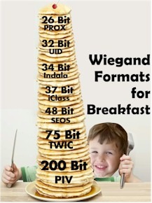 Wiegand formats for breakfast: pancakes stacked high with different bits