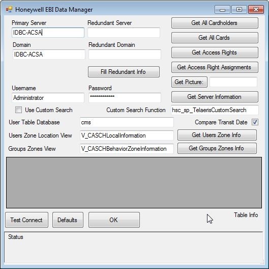 set up ng honeywell ebi data manager