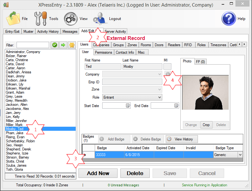 xpressentry main form kantech