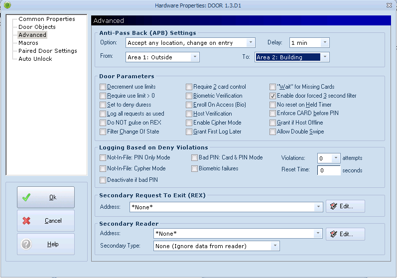 xpressentry open options advanced