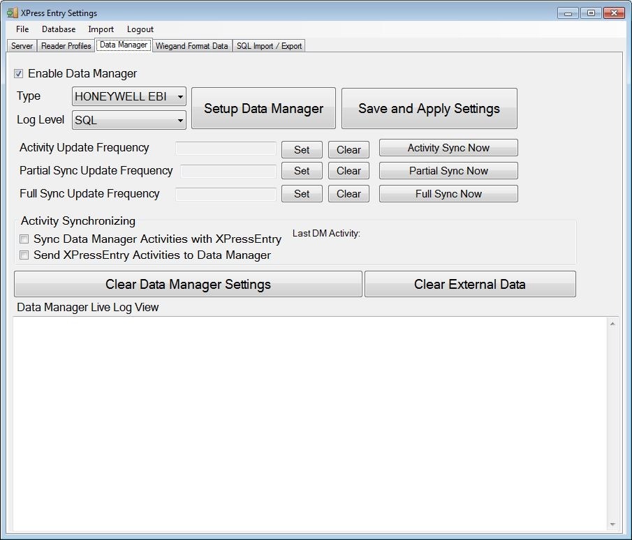 xpressentry set up honeywell ebi