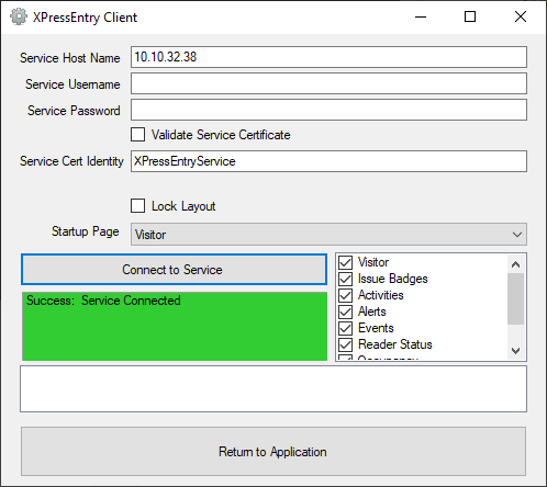 Client Connected Settings