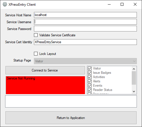 Configurações do cliente