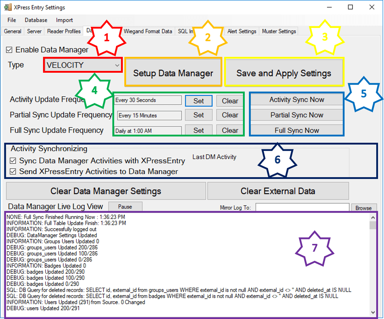 enable synchronization in xpressentry - data manager tab