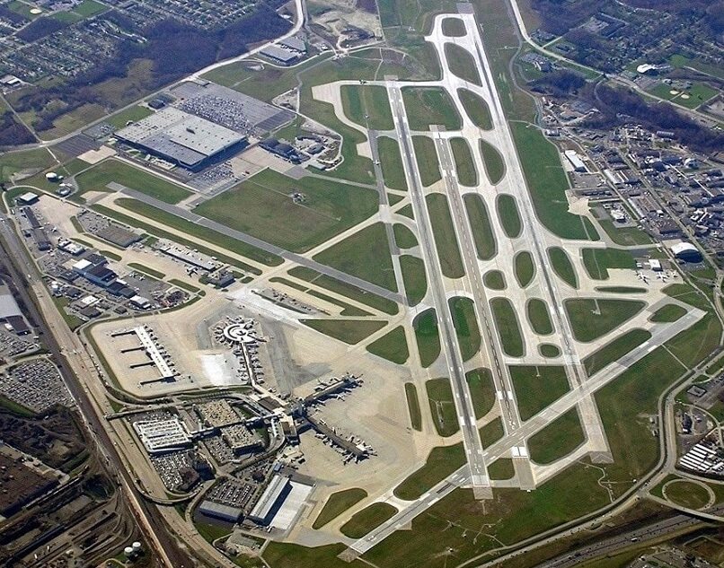 Cleveland Hopkins International Airport aerial view