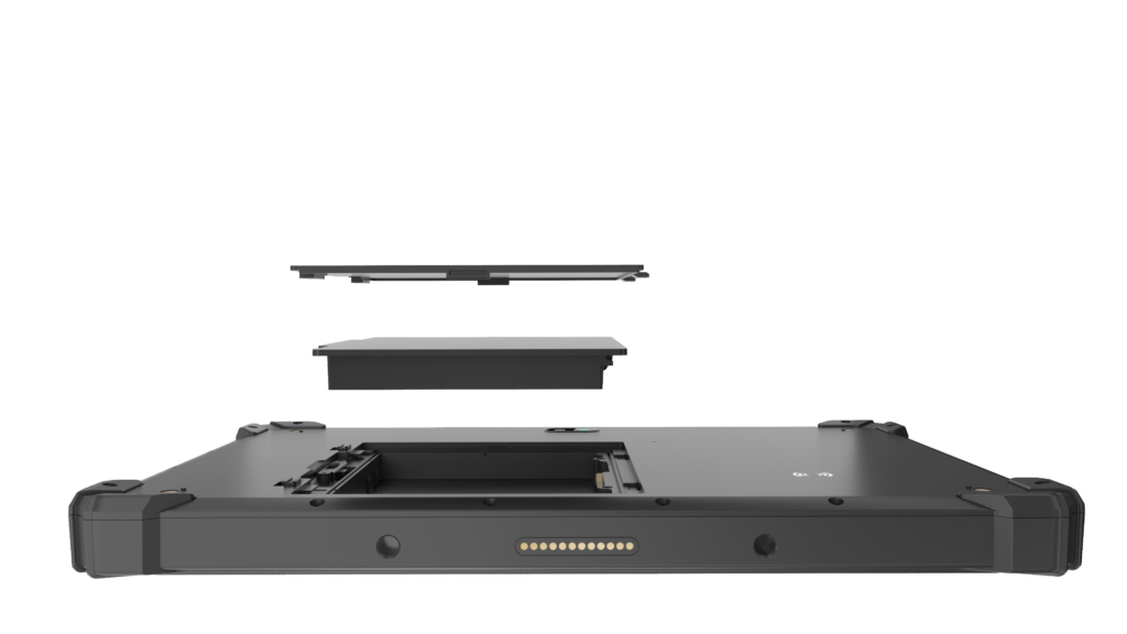 rugged tablet badge reader battery assembly