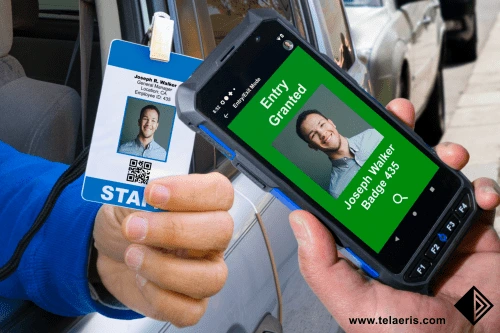 access granted in a line of cars with xpressentry handheld badge reader