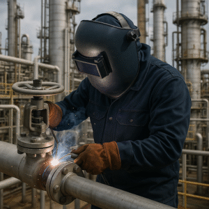 welder repairing pipes - a use case area that would require intrinsic safety