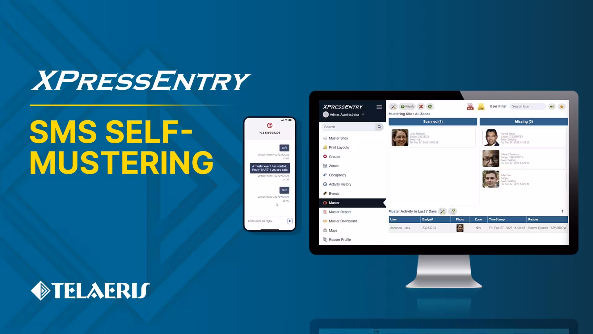 SMS Self Mustering: Two-Way Text Alerts for Emergency Evacuation — XPressEntry Fast Features Ep. 11